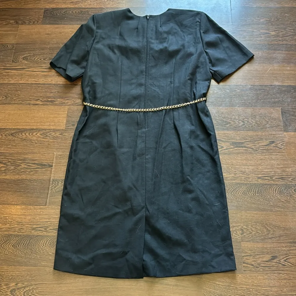 Jessica Howard Woman Short Sleeve Belted Dress Black 16 - Image 5