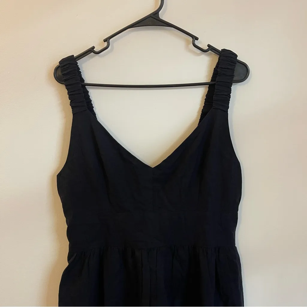 Abercrombie and Fitch Large NWT Black 100% Cotton Dress Vacation - Image 3