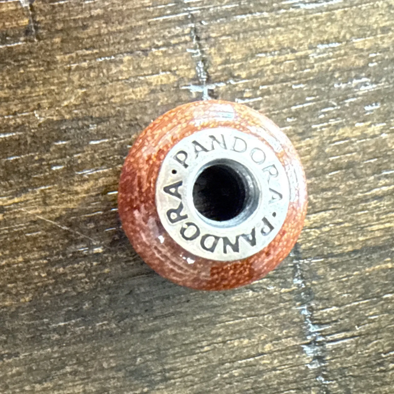 Authentic ALE 925 Pandora Sterling Muiracatiara Wood Charm - Image 5