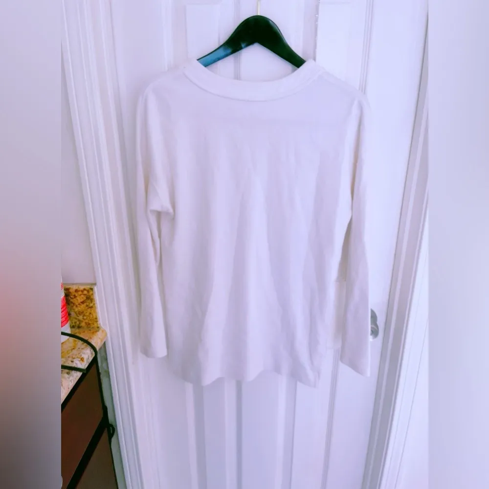 Nike Women's Rally Metallic Fleece Crewneck Sweatshirt Ivory size S - Image 6