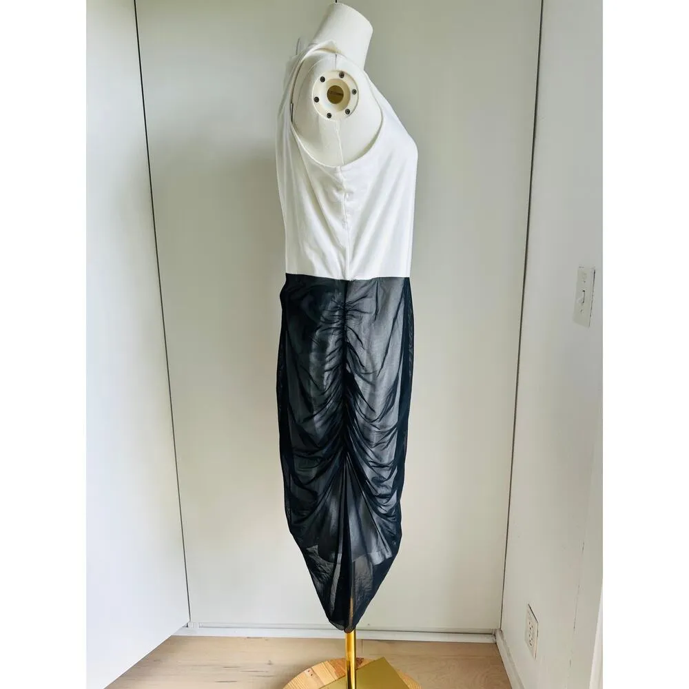 DKNY Dress KNee Length Black /White NWT Size Medium Career business wedding - Image 4