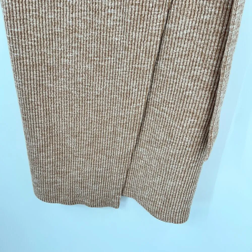 Eloquii tan beige ribbed knit sweater skirt d-ring pull on stretchy plus size 24 - Image 6