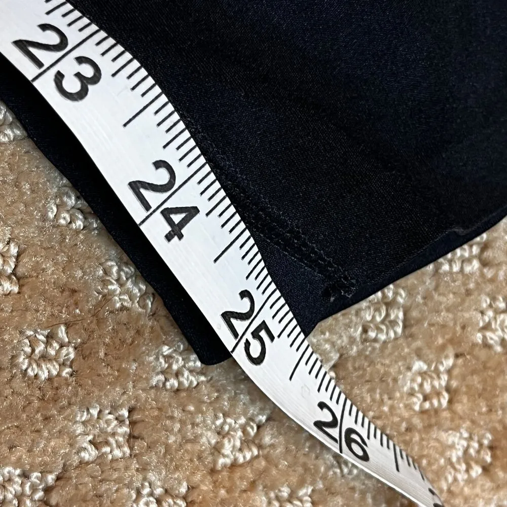 J. Crew Women’s SleekStretch Black High-Rise Leggings With Blue Trim Size M NWOT - Image 10