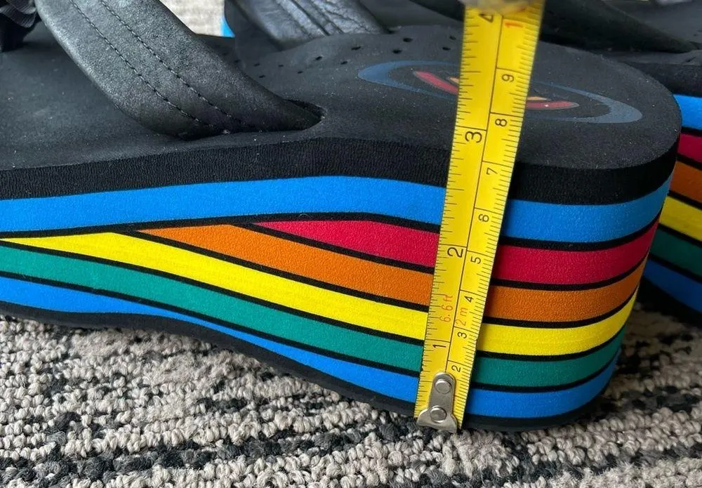 Rainbow Sandals Six Layer Classic Platform Flip Flop Y2K - Image 9