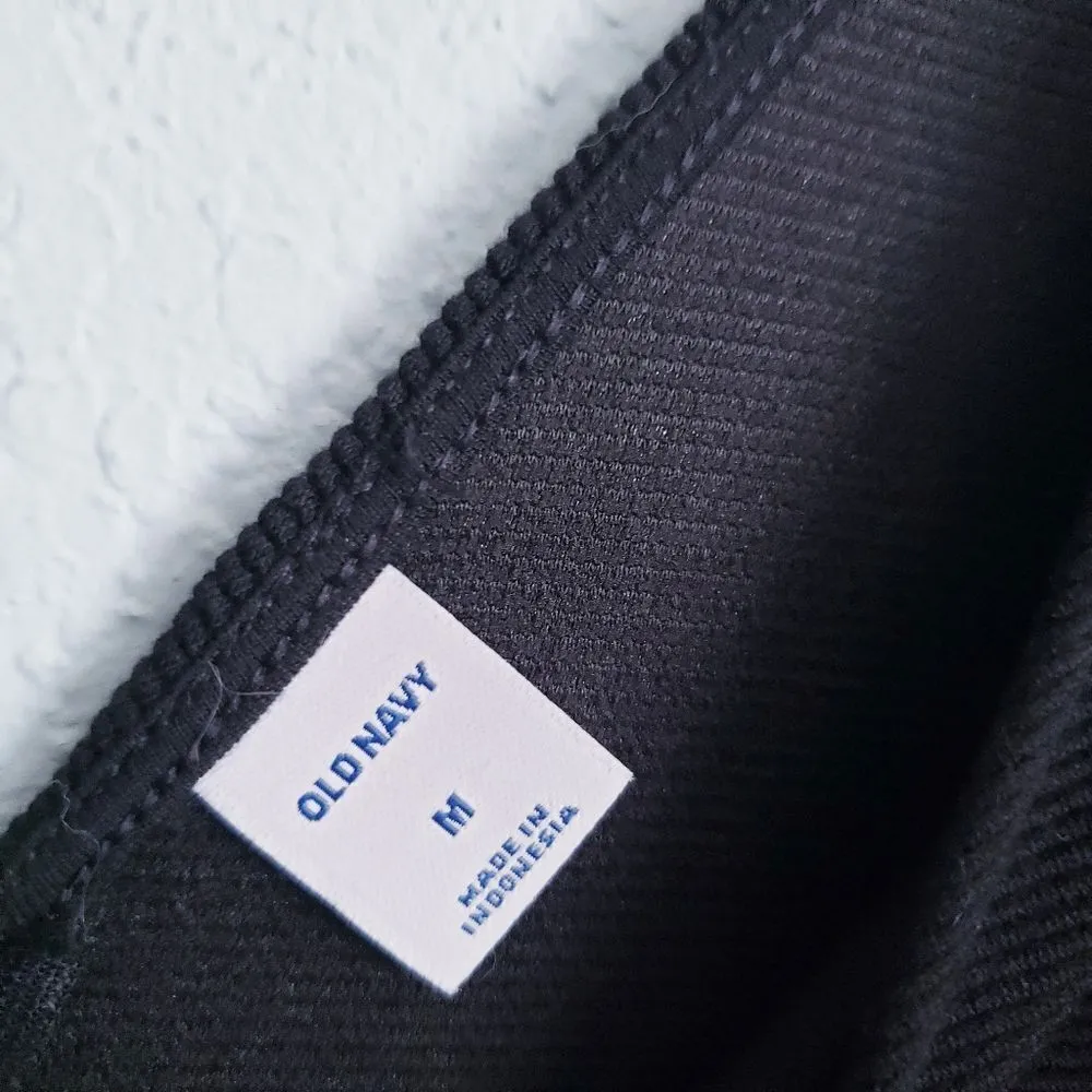 Old Navy Black Sleeveless V-neck Ribbed Wide Leg Jumpsuit - Image 4