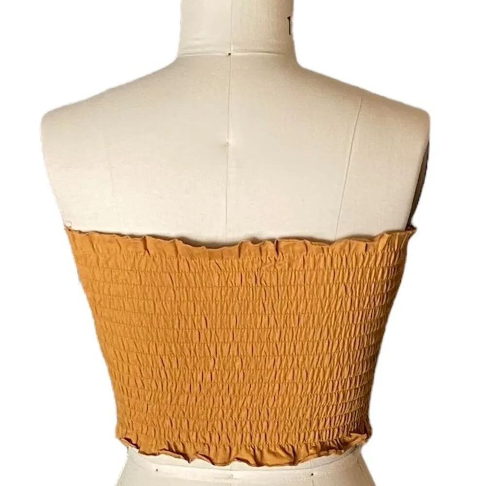 BRAVE SOUL LONDON Ladies Mustard Gold TANK TOP ~ 4 Button Front ~ Women's Size S - Image 3