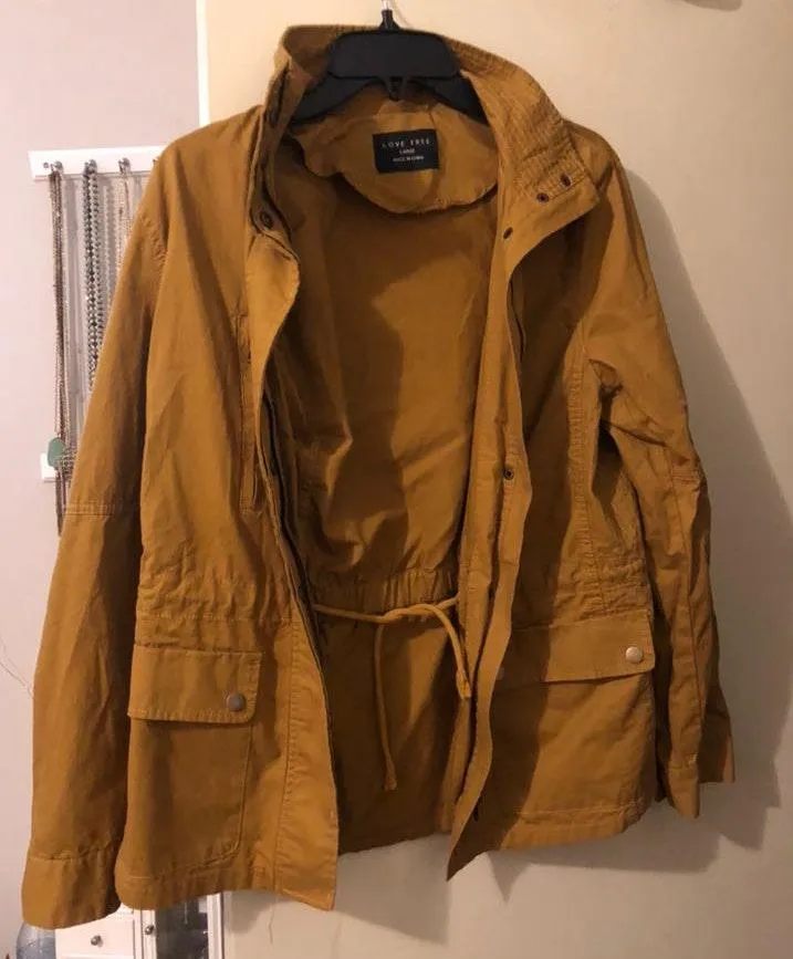 Love Tree Mustard Utility Jacket - Image 3