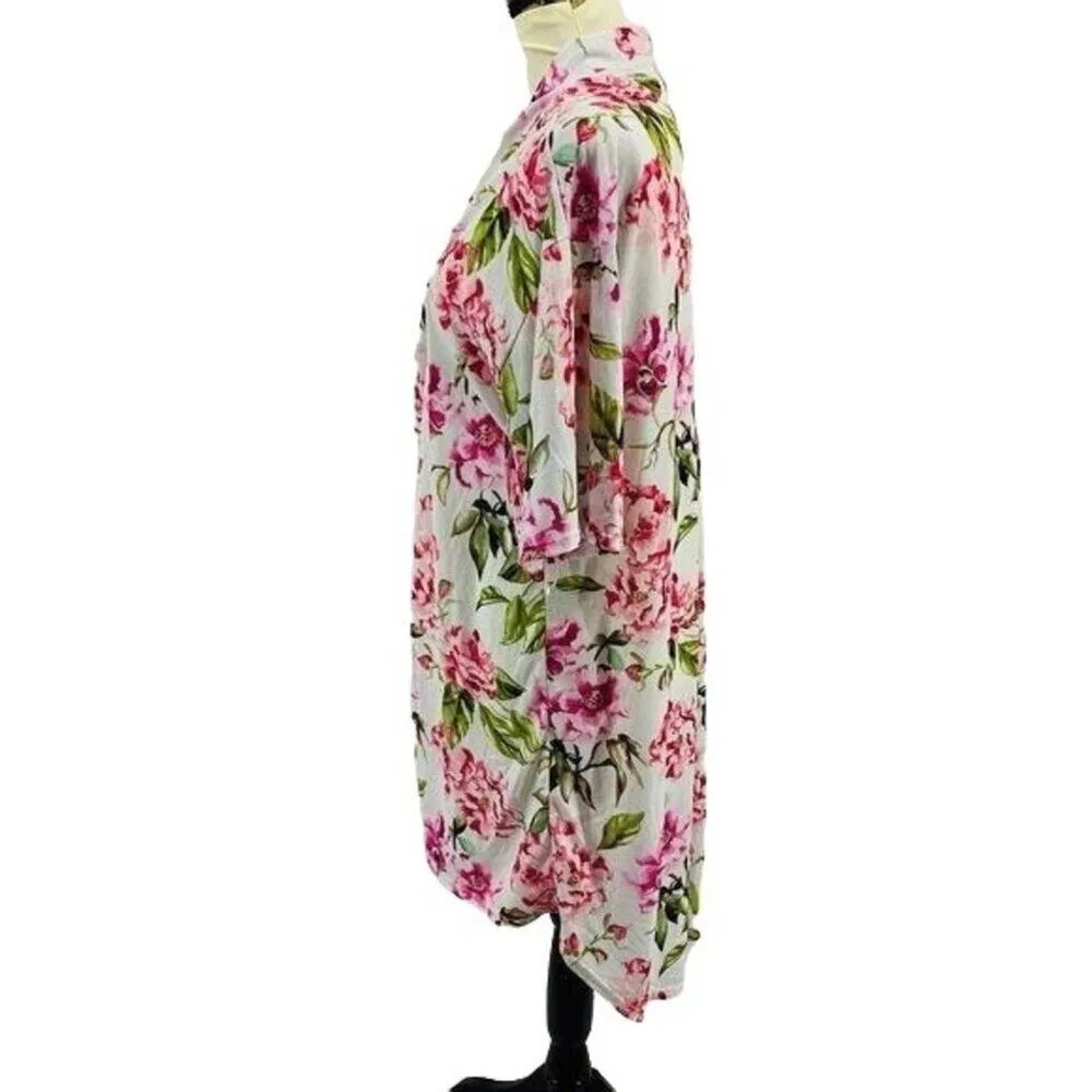 Show Me Your MuMu Pink Floral Robe Bridal Dressing One Size Fits Most - Image 3