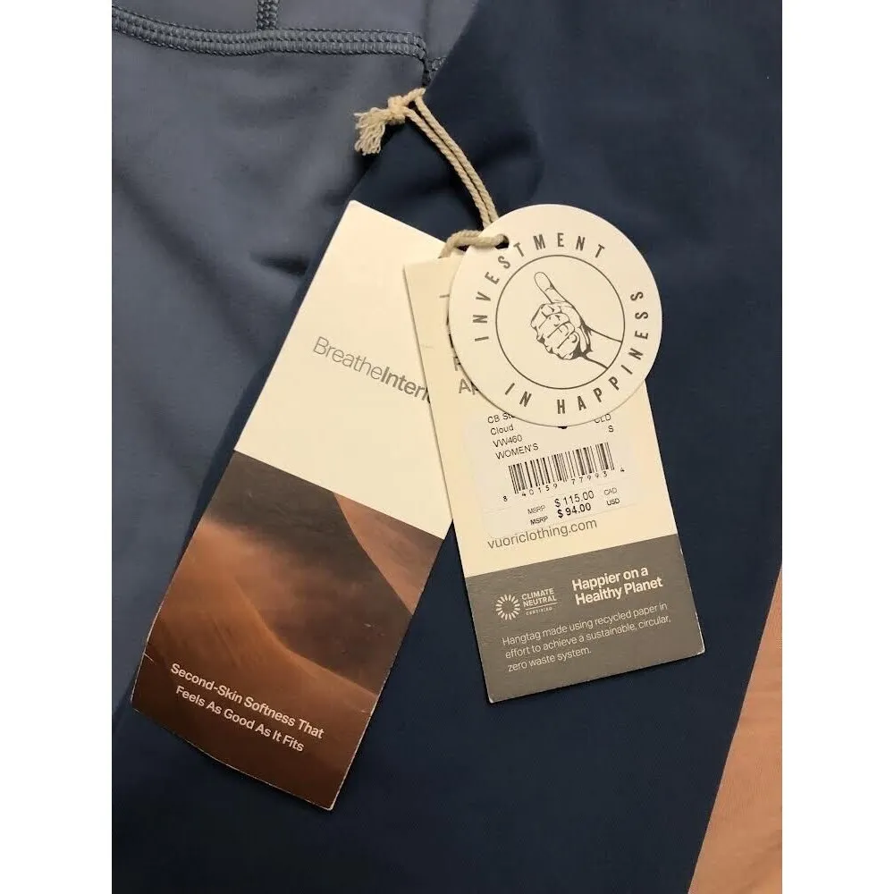 Vuori Women’s Color Block Studio Legging Cloud  Blue Size Small New w/tag $94 - Image 3