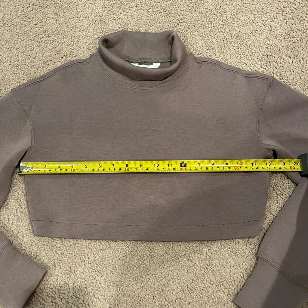 SPANX Brushed Ae Bolero Taupe Crop Top Open Back - Image 5