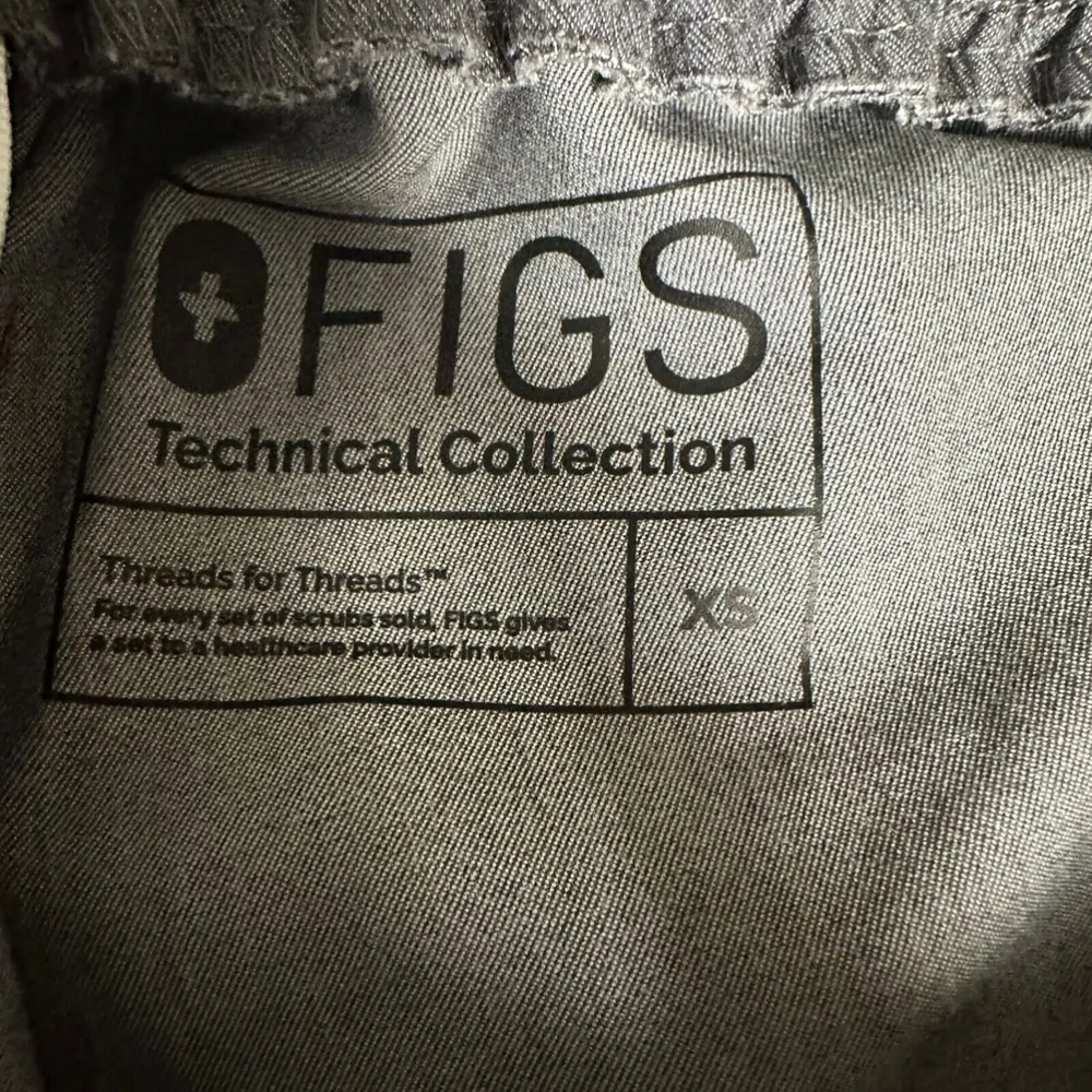 FIGS Yola Skinny Scrub Pants Navy Blue & Graphite Gray XS EUC Pockets High Rise - Image 9