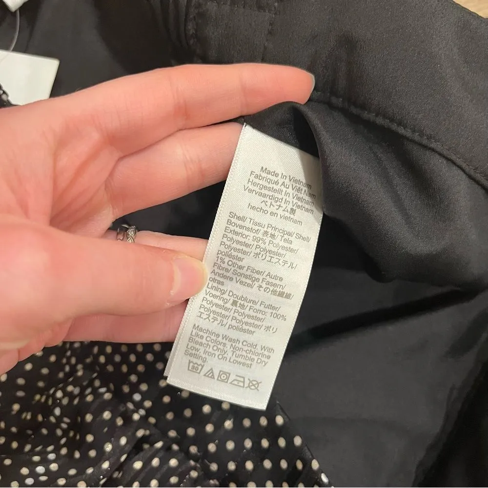 NWT J. Crew Ruffle Tiered Mini Skirt Polka Dot Metallic Stripe Pull On Size S - Image 5