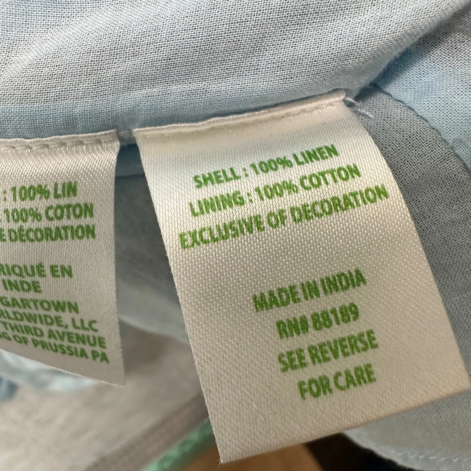 Lilly Pulitzer Blue Linen Puff Sleeve Dress Eyelet Pockets Sz‎ 10 Summer Resort - Image 5