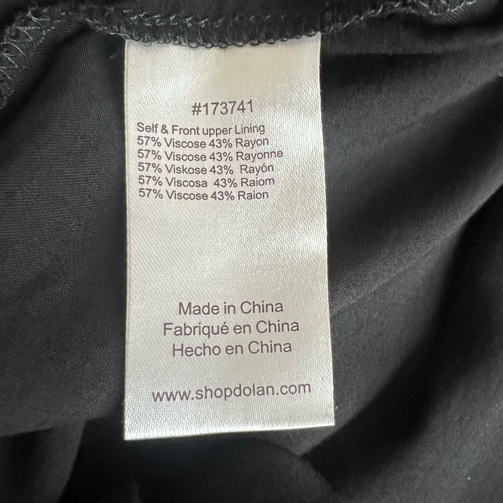 Anthropologie Dolan Women’s Little Black Satin Wide Leg Flutter Sleeve Jumpsuit - Image 9