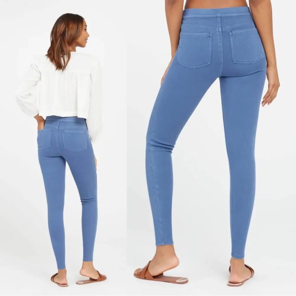 SPANX • Jean-ish® Ankle Leggings skinny jeans jeggings pull on Indigo Haze blue - Image 12