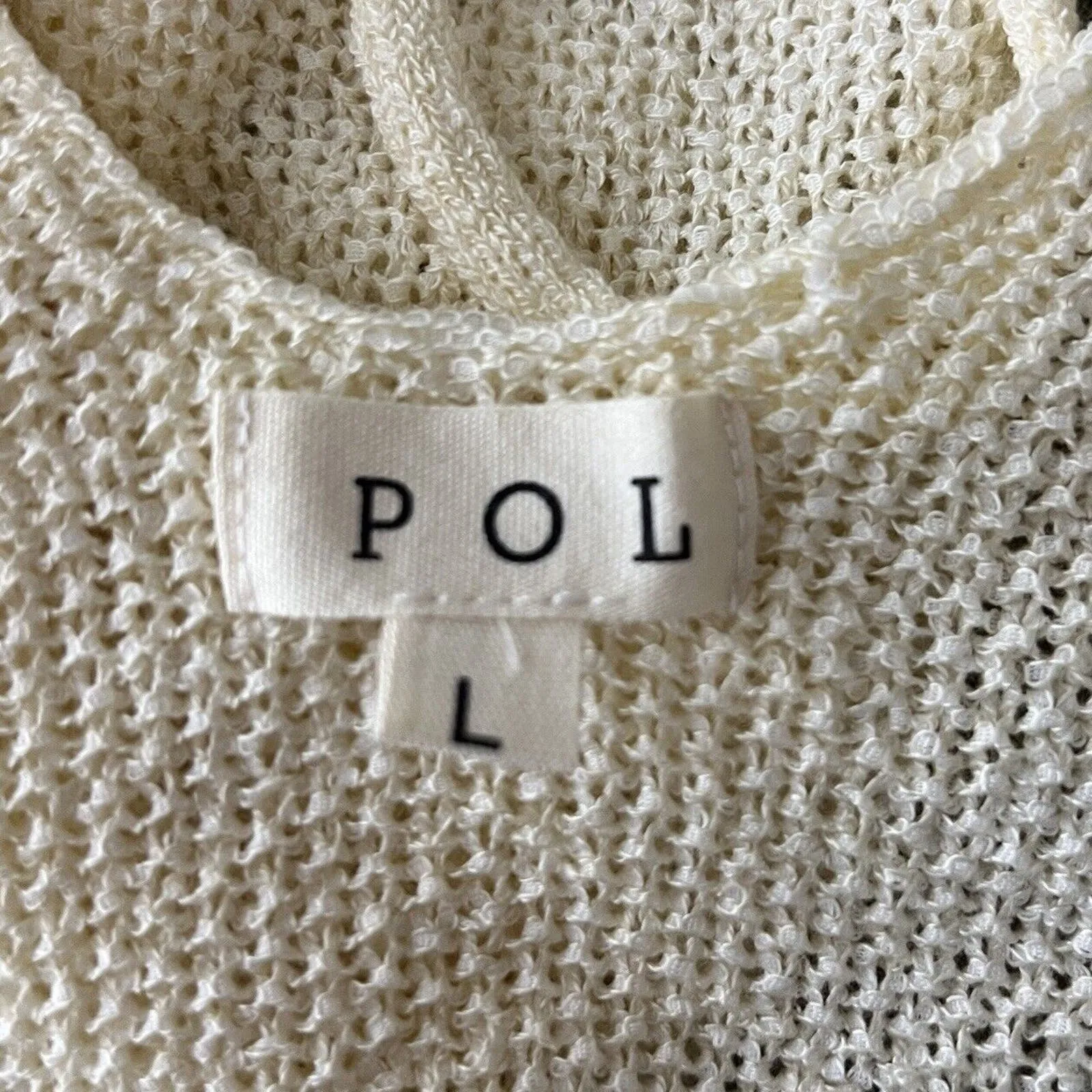 POL Sweater Womens‎ Large Striped Brown Green Oversized Everyday Basic Neutral - Image 6