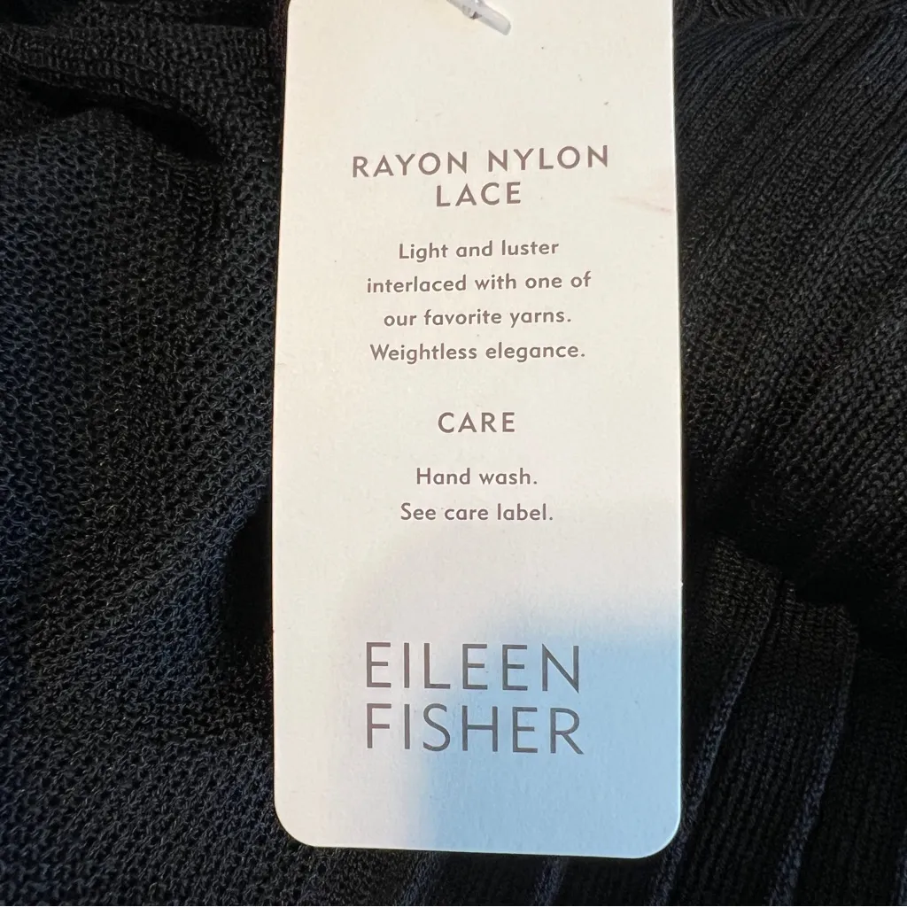 Eileen Fisher XL 2-Pc Dress & Liner 100% Silk  Lace Overlay Is Rayon Nylon VNeck - Image 8