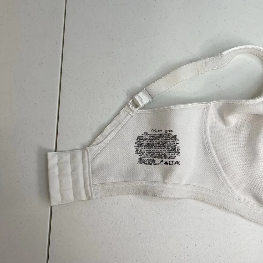 Playtex 18 Hour Size 38DDD Bra Silky Soft Smoothing Wireless White 4803 Womens - Image 11
