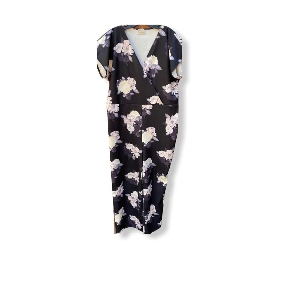 Park 217 Berlin‎ Floral Jumpsuit Black Size M - Image 9