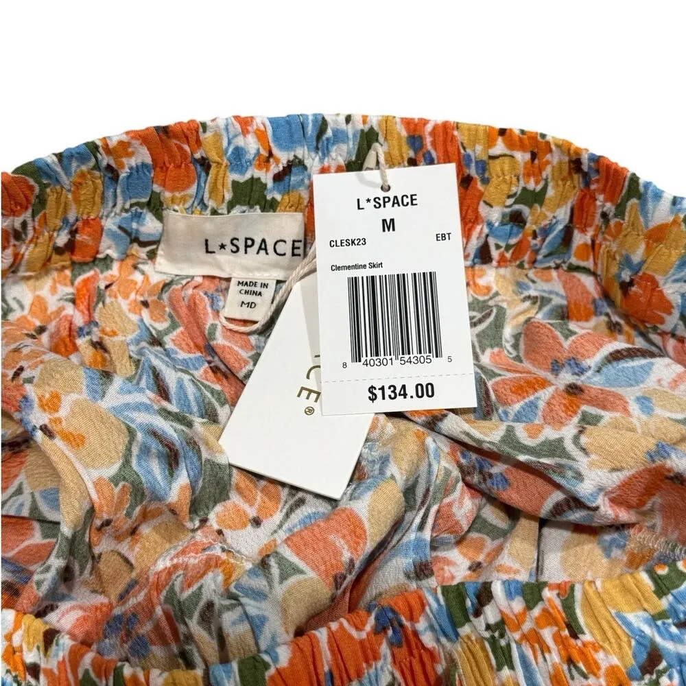 NWT! L*Space Clementine Bloomcore Flowy Boho Mini Skirt - Size Medium - Image 6