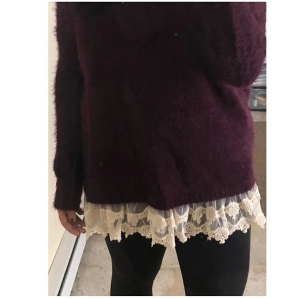 Cecico ✨ Fuzzy Lace Trim Sweater✨ - Image 4