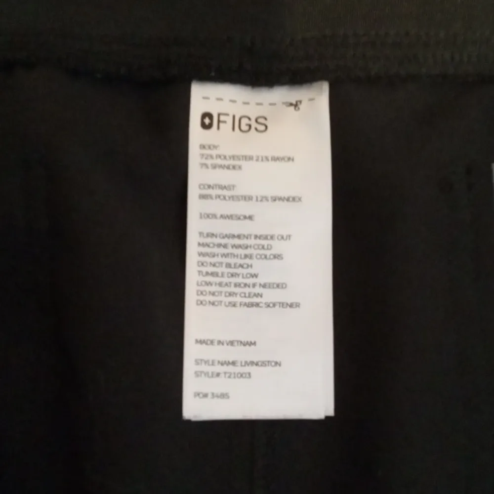 Figs Livigton High Rise Straight Leg Scrub Pants Black Womens XXL - Image 5