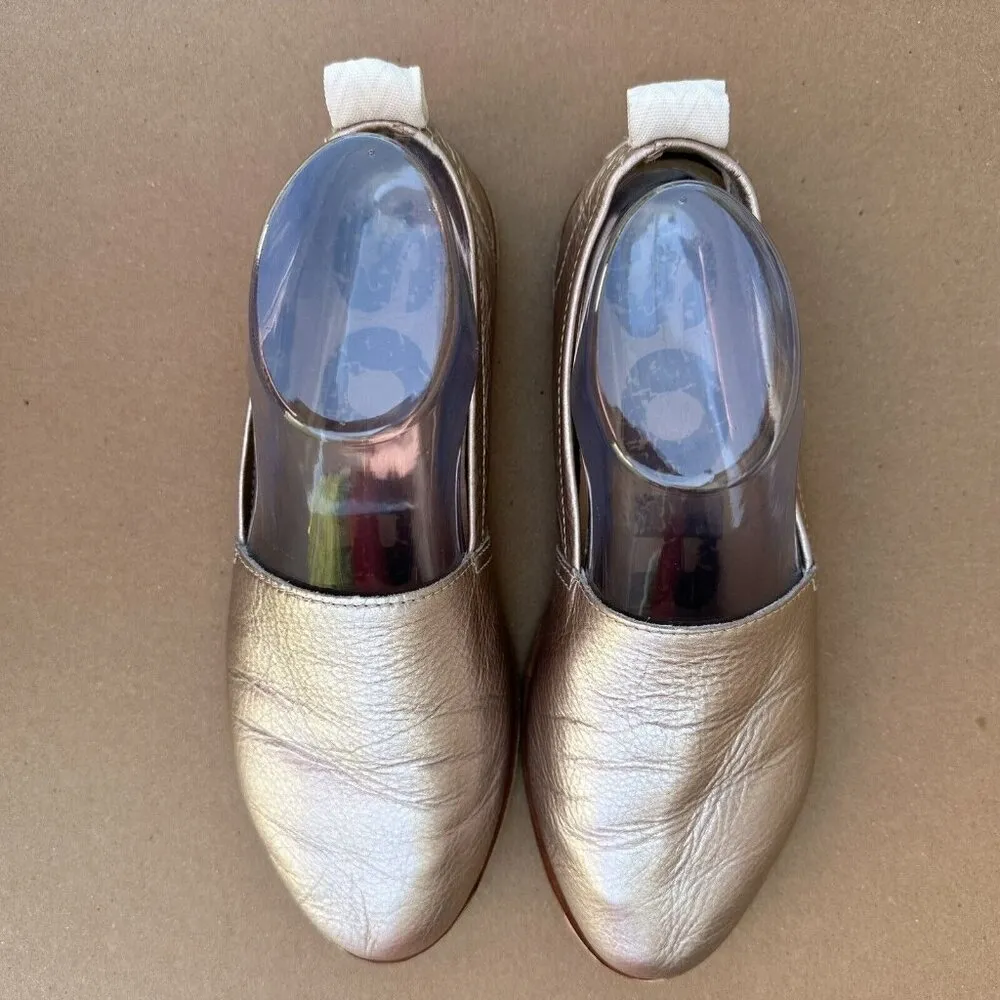 Sorel Ella Rose Gold Metallic Leather Slip On Loafers Shoes Women's Size 8.5 - Image 3