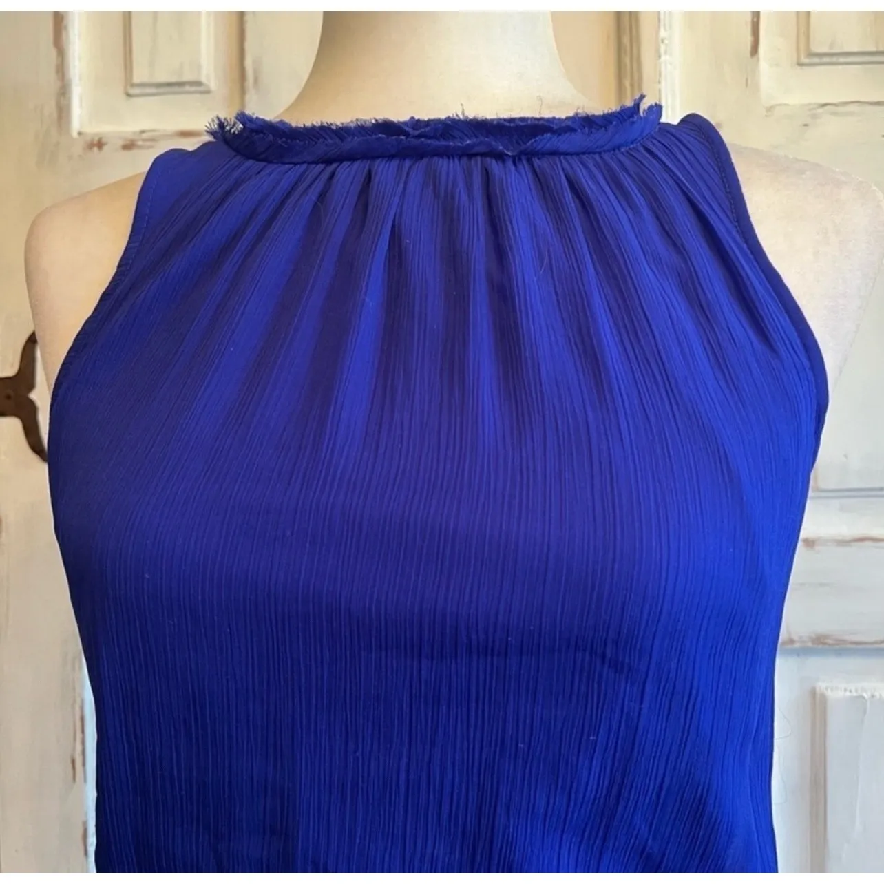 Zara Trafaluc Blue Tiered Ruffle Mini Dress Party fairycore Mermaidcore Small - Image 5