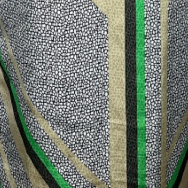 Dana Buchman Dress Womens Medium‎ Green Gold Geometric Satin Party Colorful - Image 5