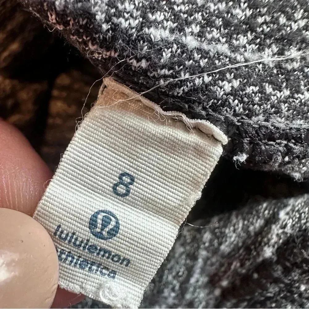 LULULEMON Wunder Under Leggings Coco Pique Black & White size 8 LUON​ - Image 5