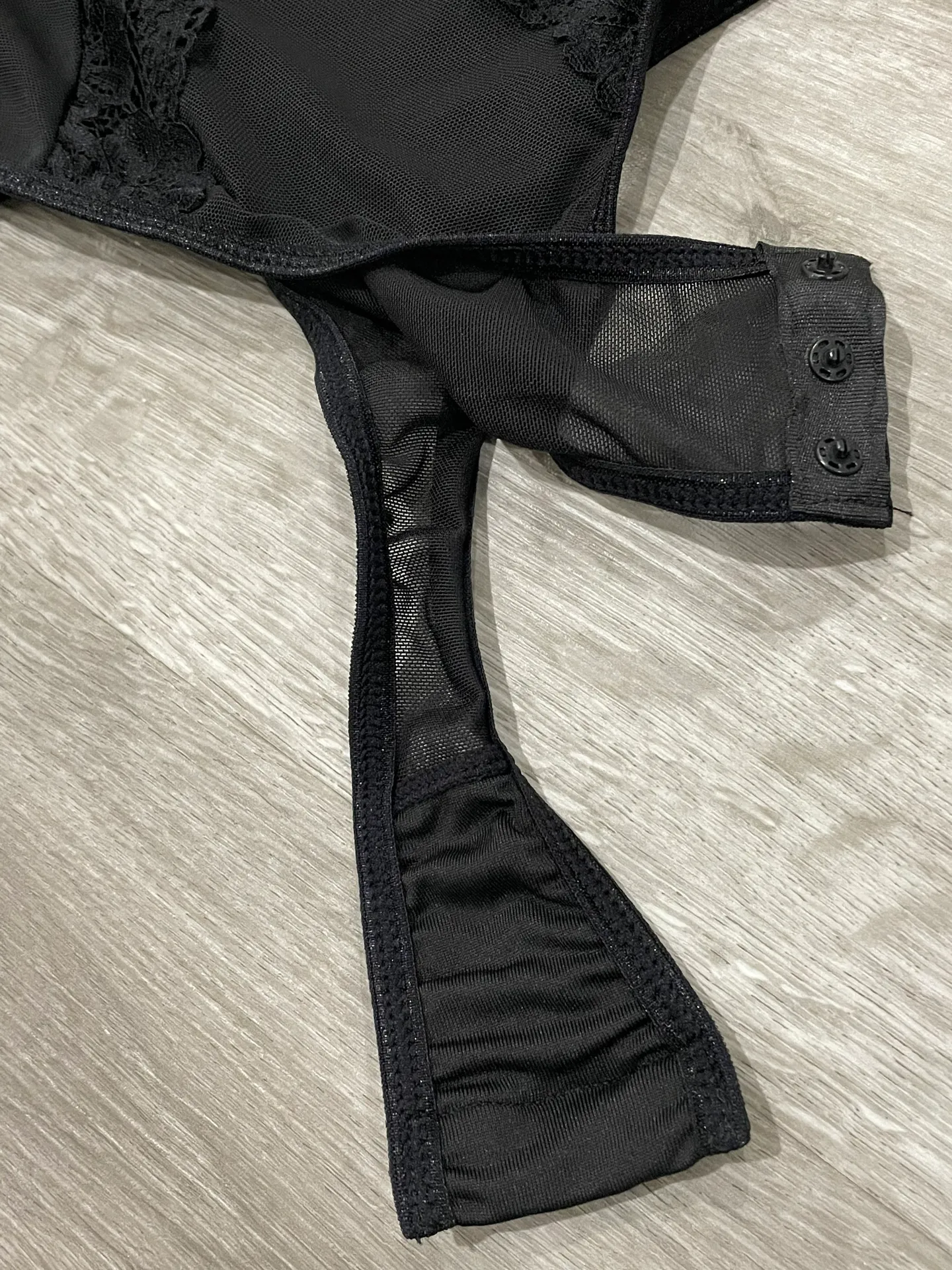 Black Sexy See Though Bodysuit Lingerie Size L - Image 5