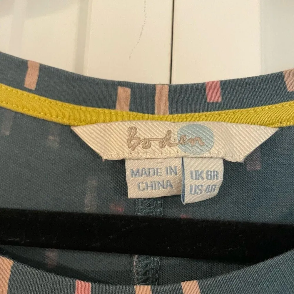 Boden swing green confetti printed dress 4 - Image 4