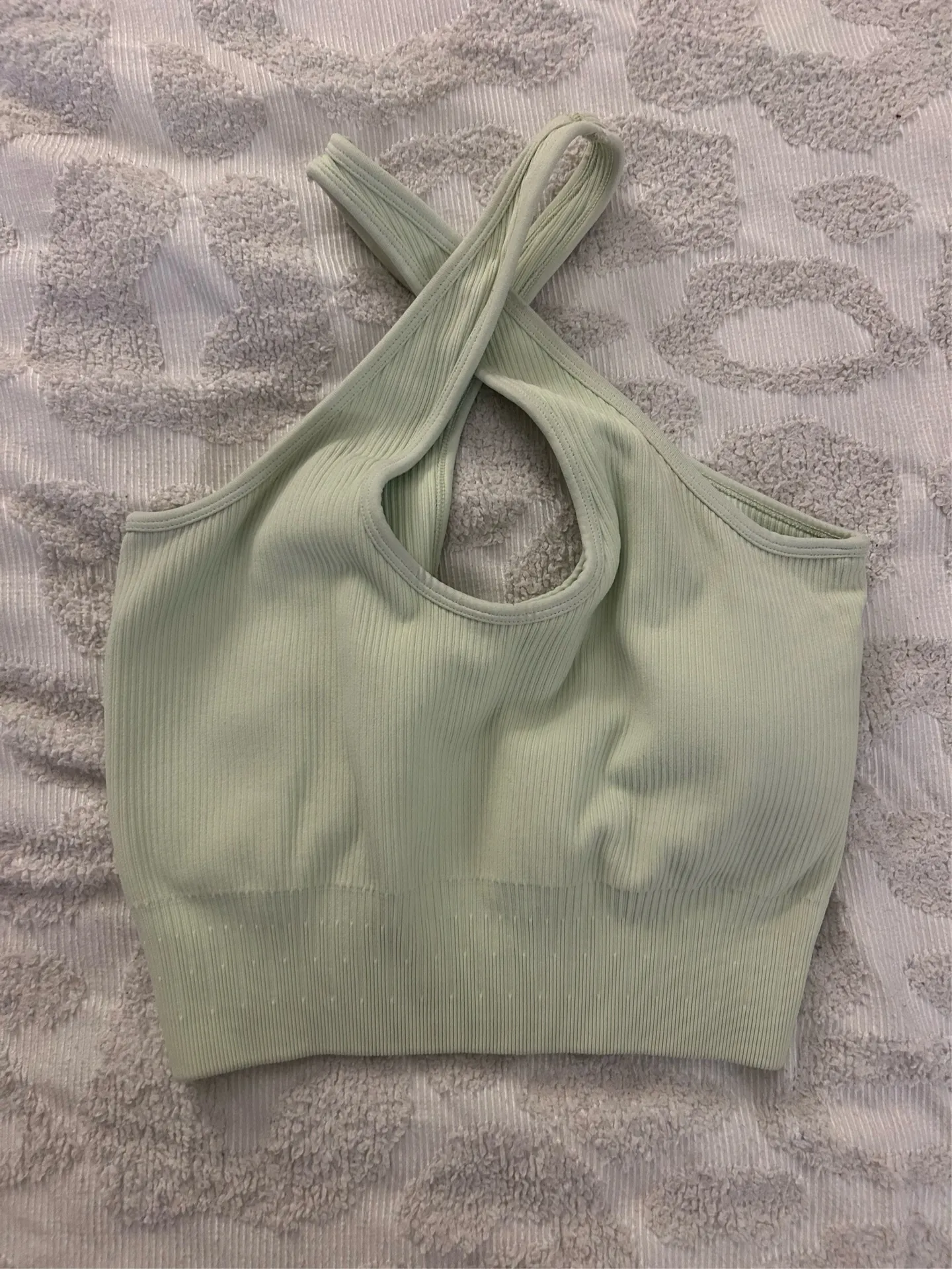 Mint green cross cross tank - Image 3