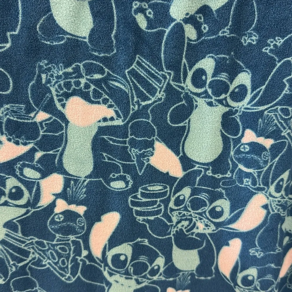 Disney Stitch Womens Pajama Loungewear Long Sleeve Weekend Vibes Velour Top 3X - Image 6