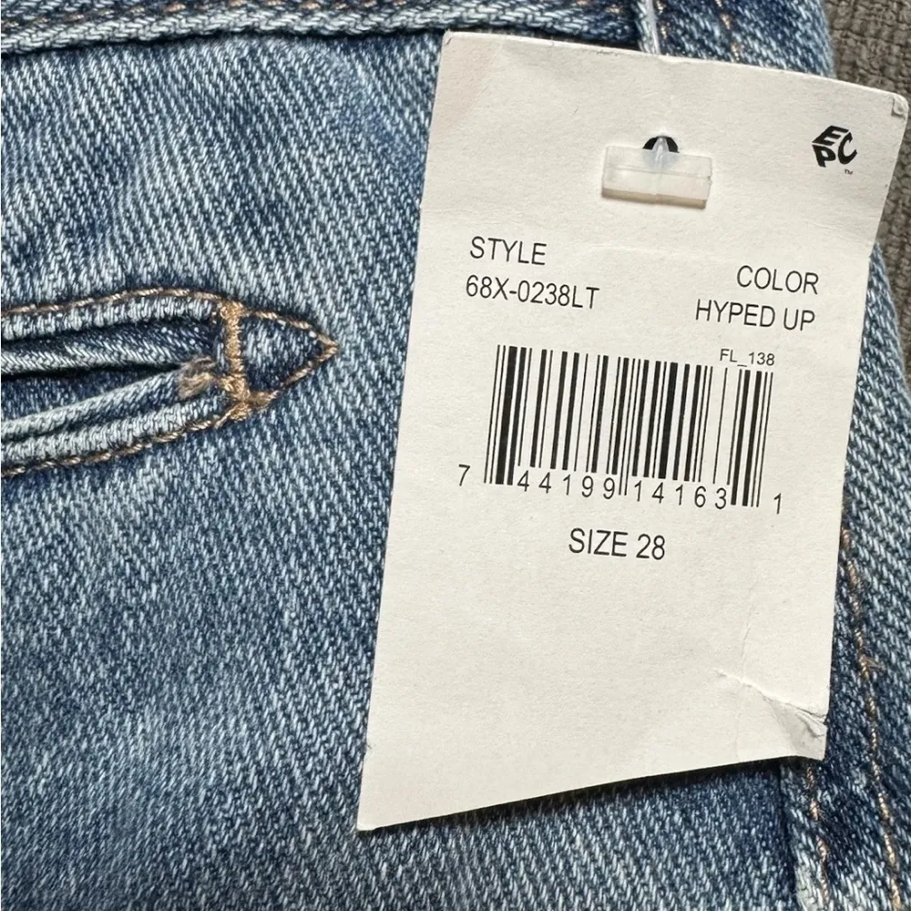 Blank NYC Womens Zip Front Blue Denim Distressed Denim Skirt Size 28 - Image 4