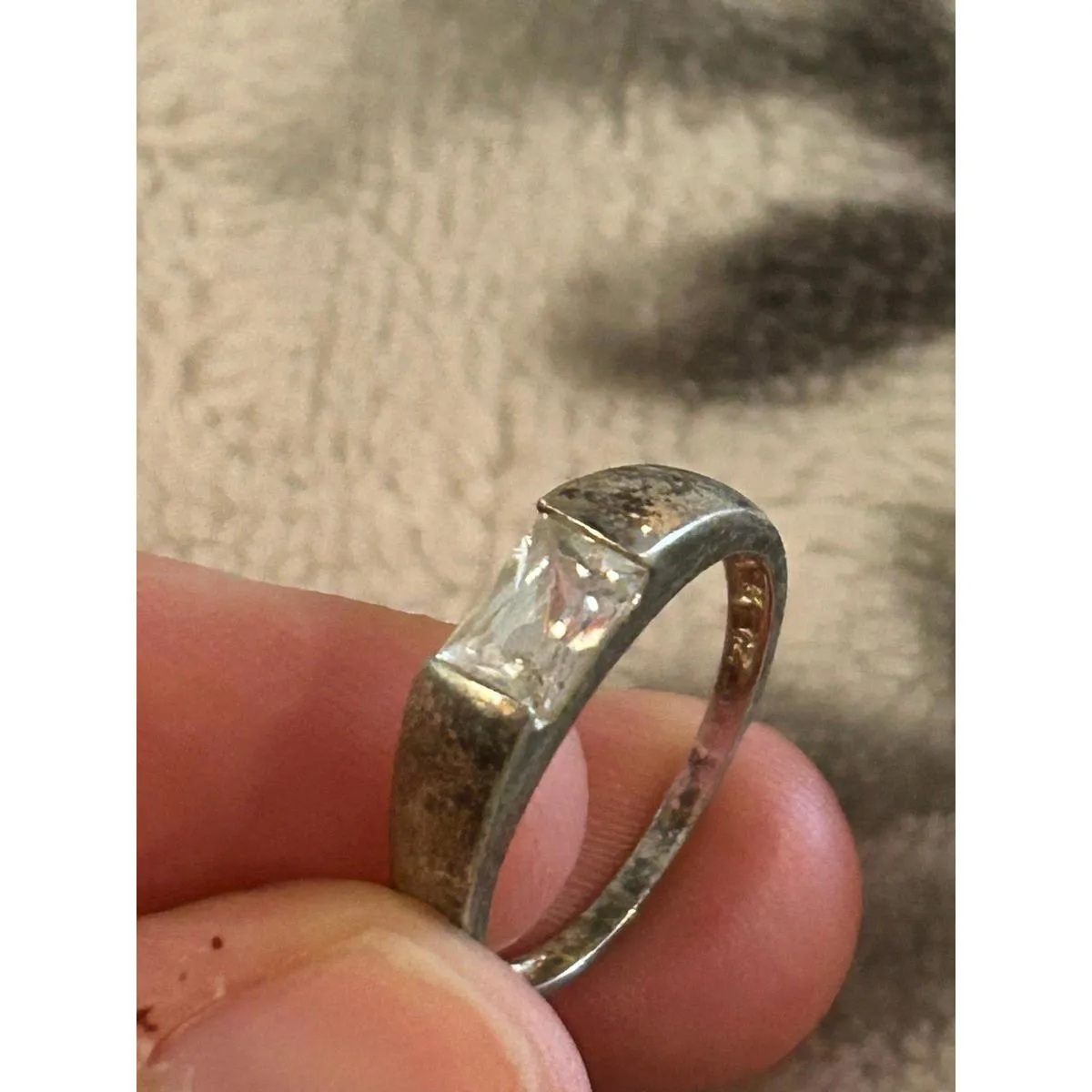 ring band sterling silver 925 beautiful unique size 5.5 - Image 5