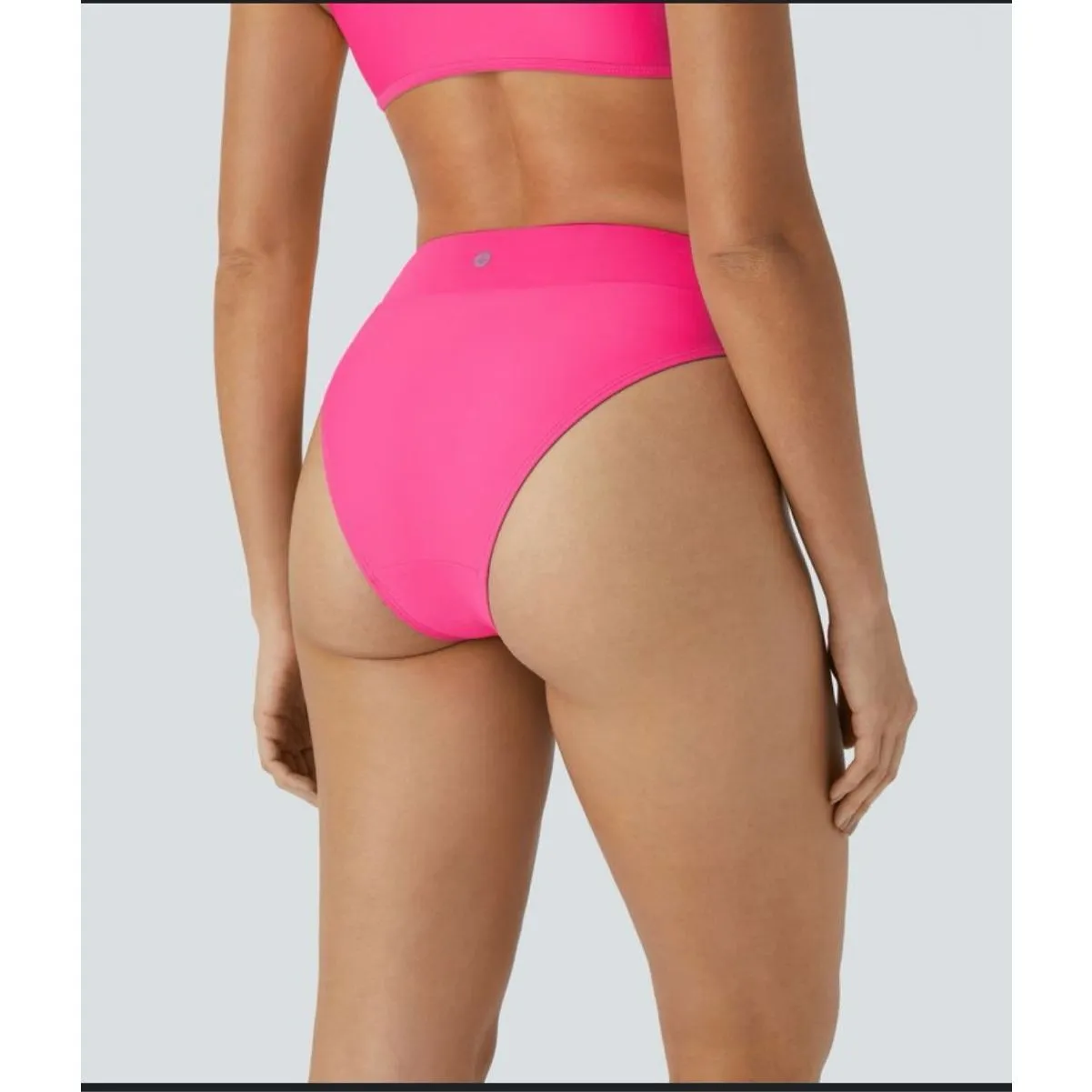Halara Hot Pink Crossover High Waist Bikini Bottom Size XS New With Tag‎ - Image 4