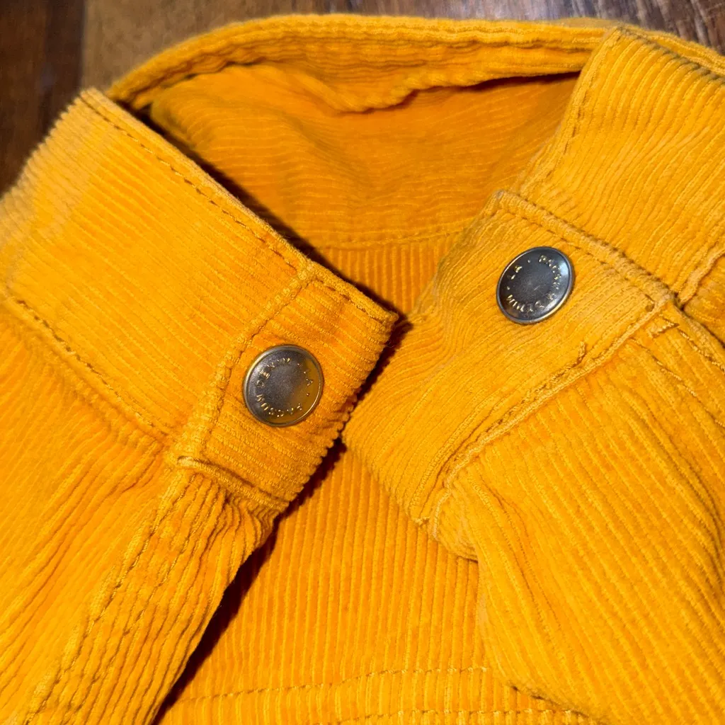 PacSun Mustard Yellow Corduroy Jacket Button Front Womens Teen - Image 10