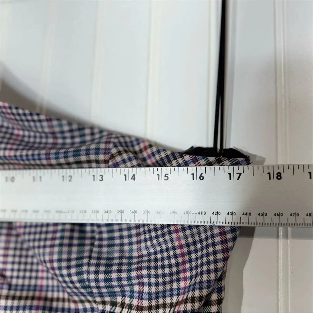 NWT Parker NYC One Shoulder Plaid Mini Dress Peggy Plaid Puff Sleeve XL Cocktail - Image 4