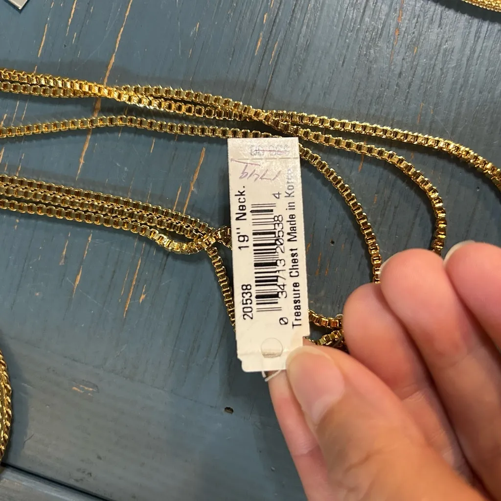 New Monet Gold Tone Layered Necklace - 19” Inches Long #20538 - Image 2