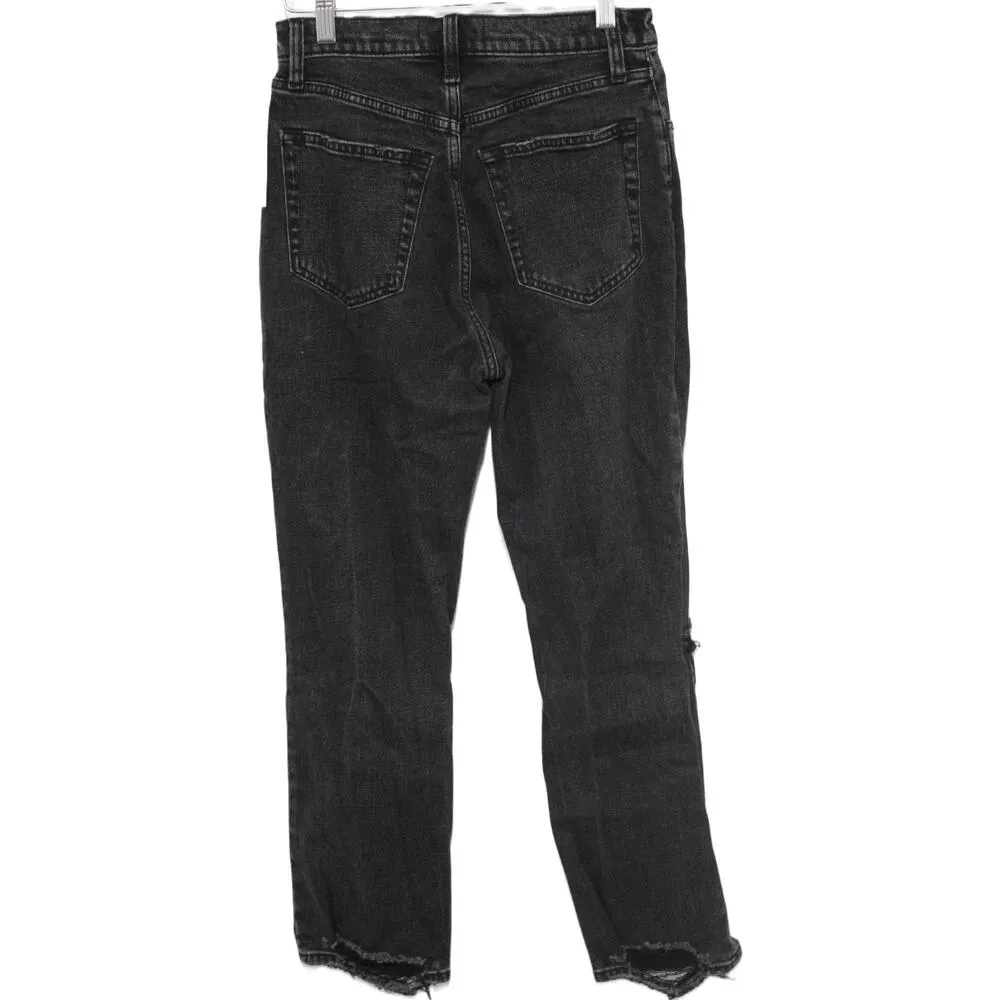 Abercrombie & Fitch The Straight Ultra High Rise Black Denim Jeans Size 26 2 R - Image 2