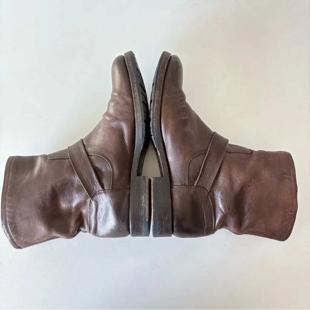 Frye Ankle Boots Flat Brown Leather Women’s Size 8 B - Image 4