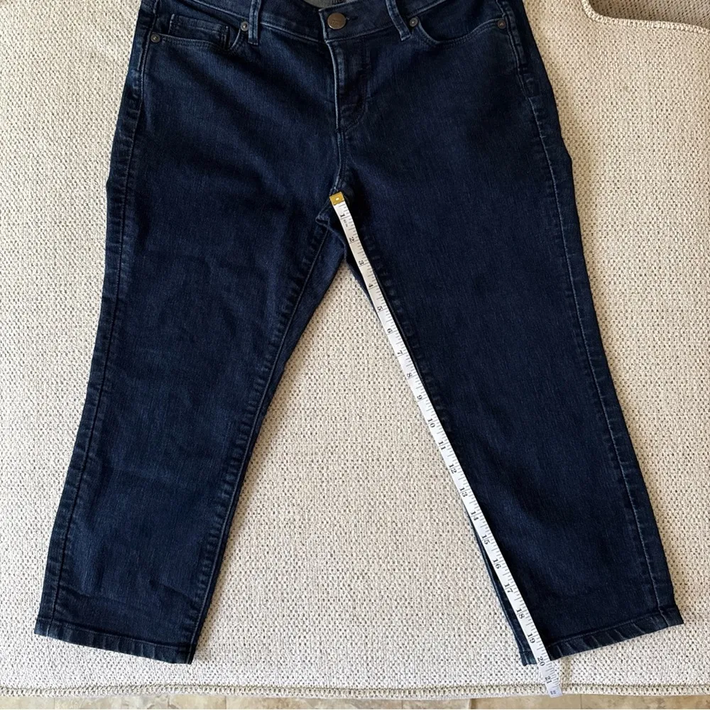Ann Taylor LOFT Womens Curvy Crop Blue Jeans Size 4P/27 - Image 9