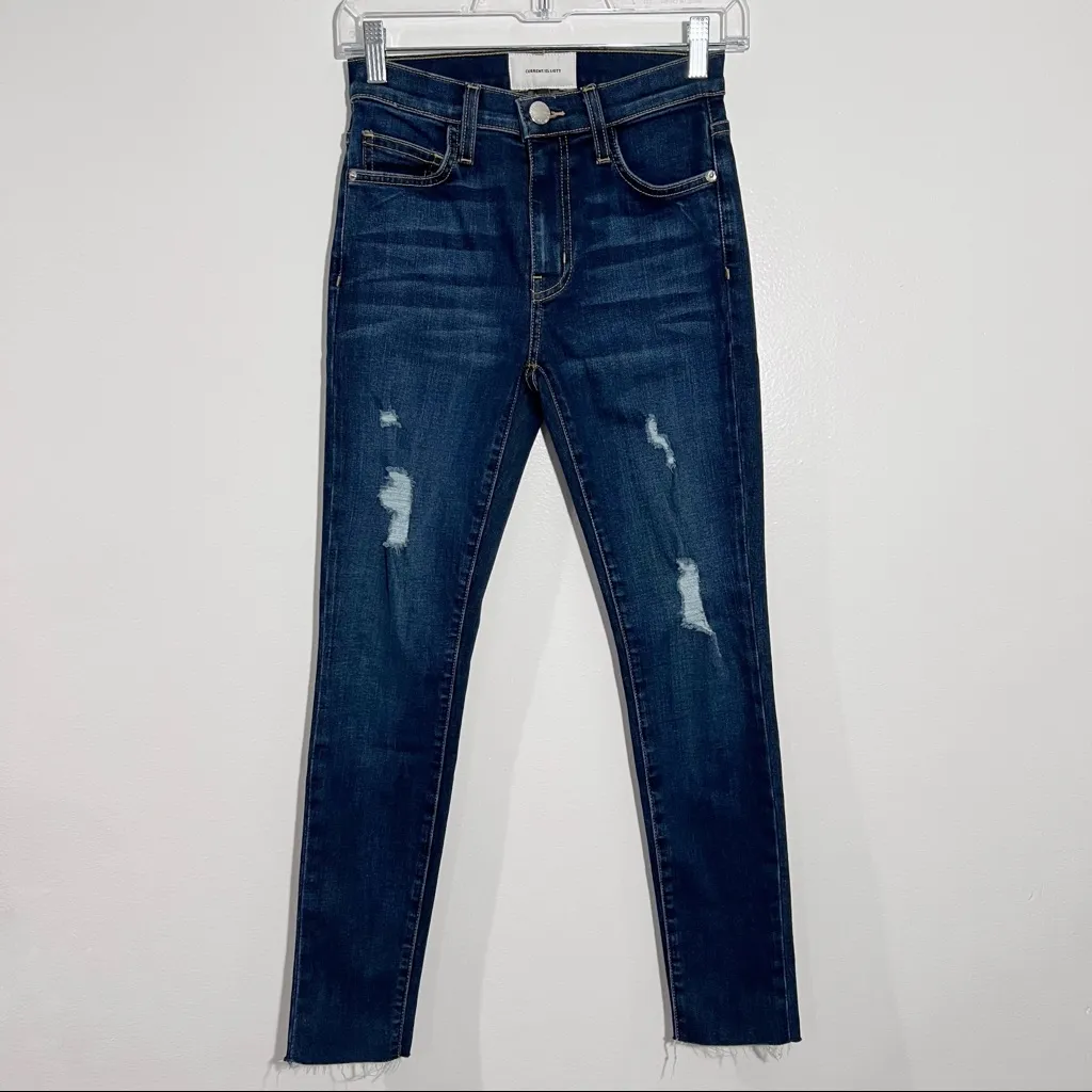 New Current/Elliott The‎ High Waist Stiletto Great Love Destroy w/ Raw Hem Jeans - Image 2