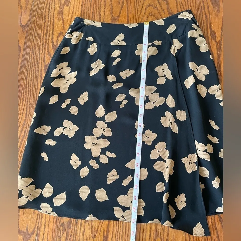 Alfani Skirt Floral Black and Tan Petite Size 2 Petite - Image 10