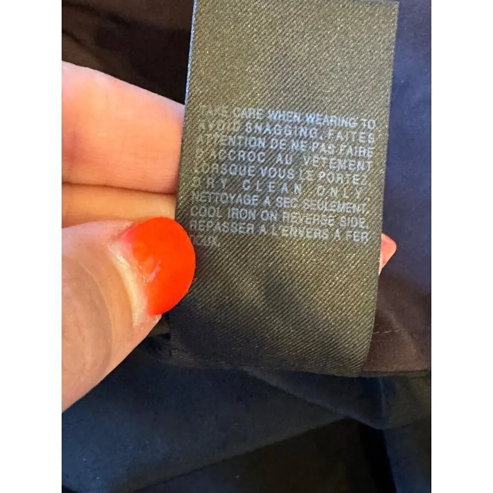 AllSaints Dress Women‎ 4 Brown Black Silky Lacyn Colorblock Panel Mini Shift - Image 12