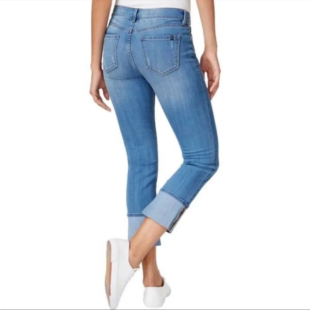 Buffalo David Bitton Faith Mid Rise Cropped Distressed Jeans Size 31 - Image 2