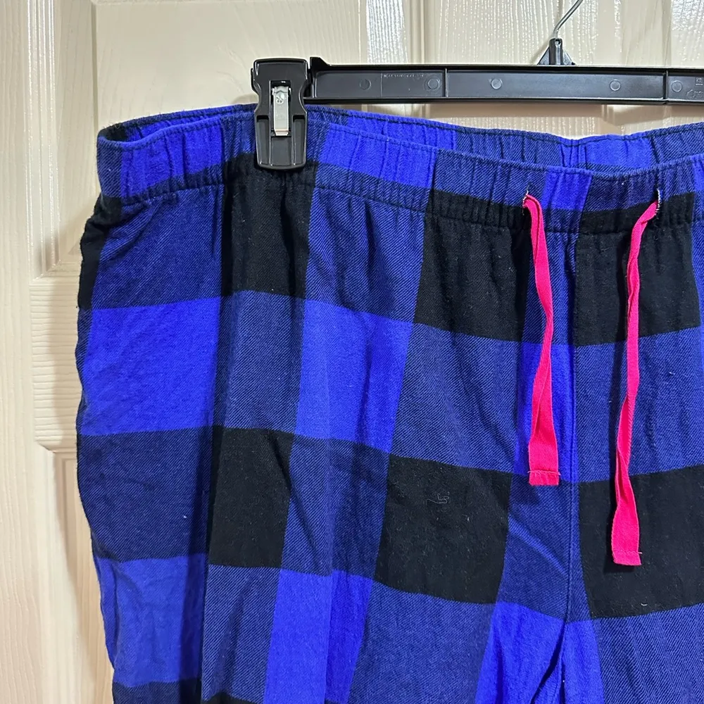 Old Navy pajama pants blue and black plaid size XXL - Image 4