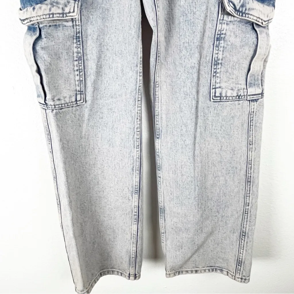 BDG Urban Outfitters Blue Cargo Pockets Distressed High Rise Skate Jeans 27 - Image 13
