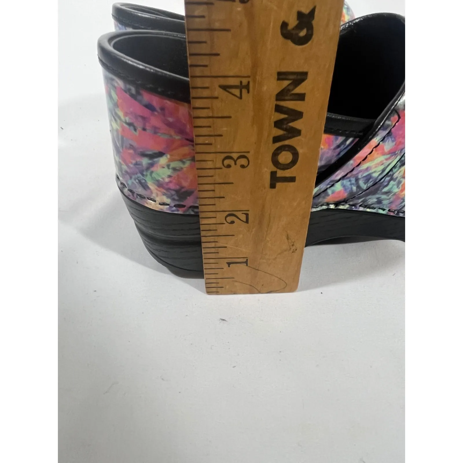 Dansko Professional Women Clog Multi Color Abstract Print Slip On Medical Sz 38 - Image 10